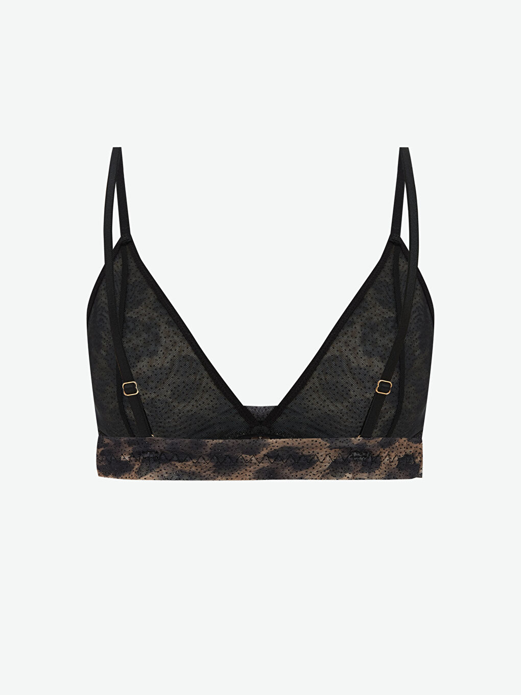 Kahverengi Balensiz Dolgusuz Desenli Fantezi Sütyen-1