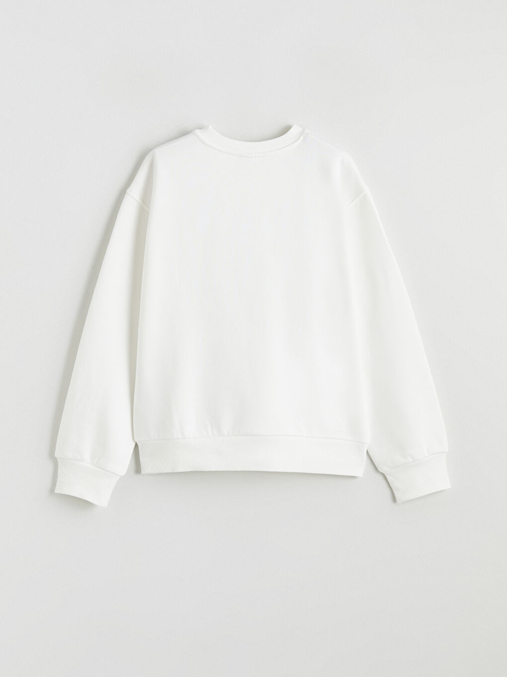 Ekru Miami Baskılı Kız Çocuk Kalın Sweatshirt-3