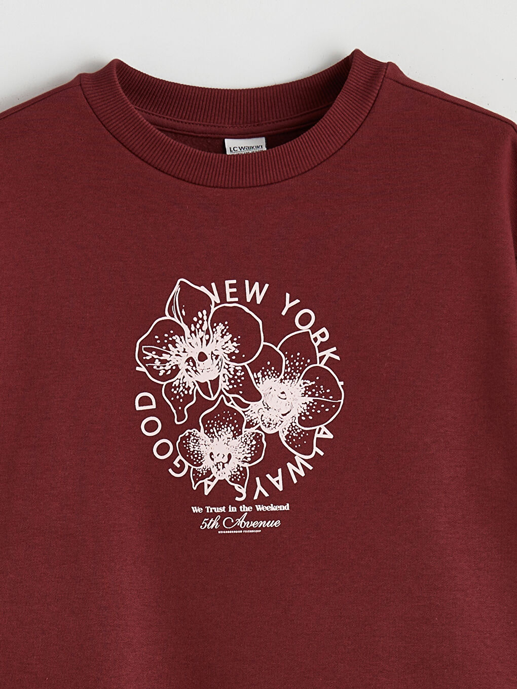 New York Printed Girls' Thick Sweatshirt-2
