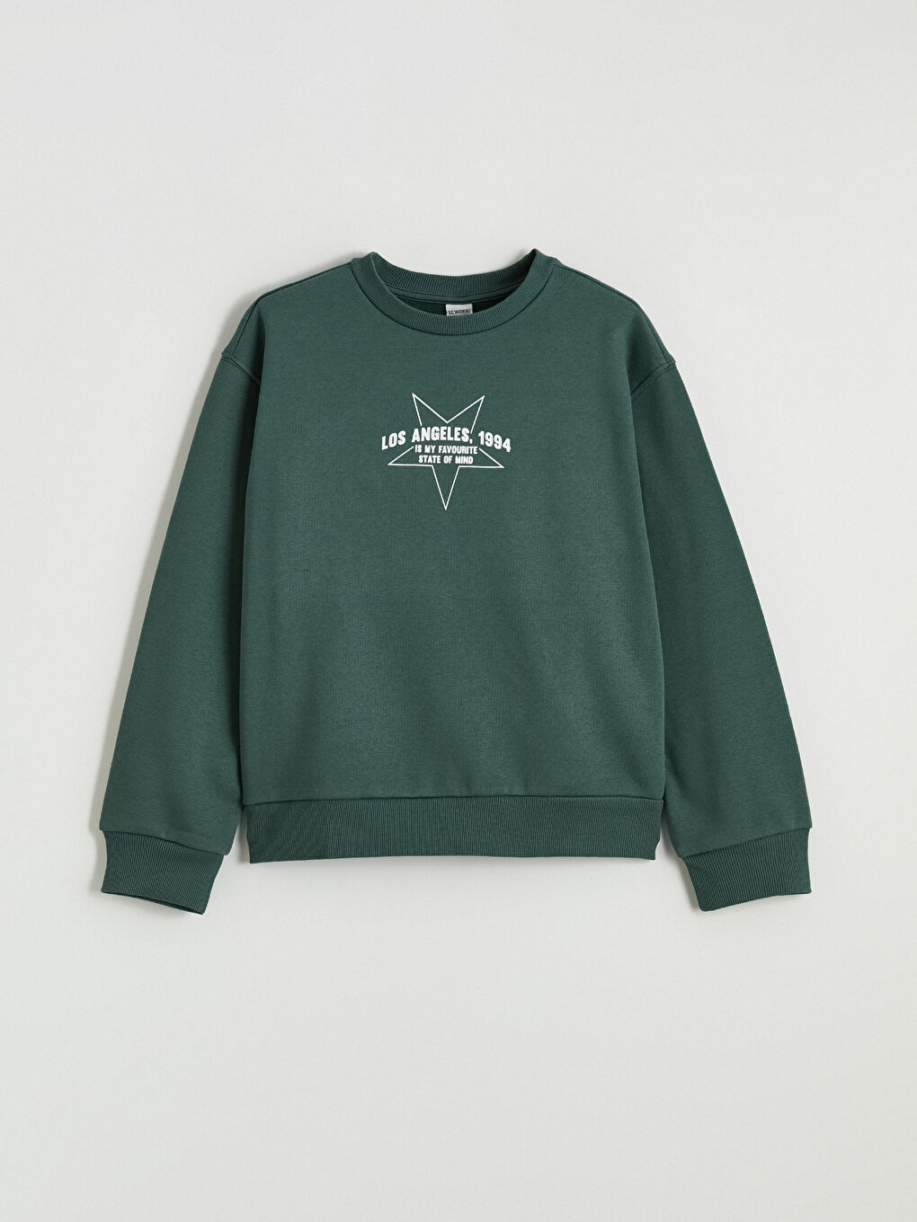 Petrol Los Angeles Baskılı Kız Çocuk Kalın Sweatshirt-1
