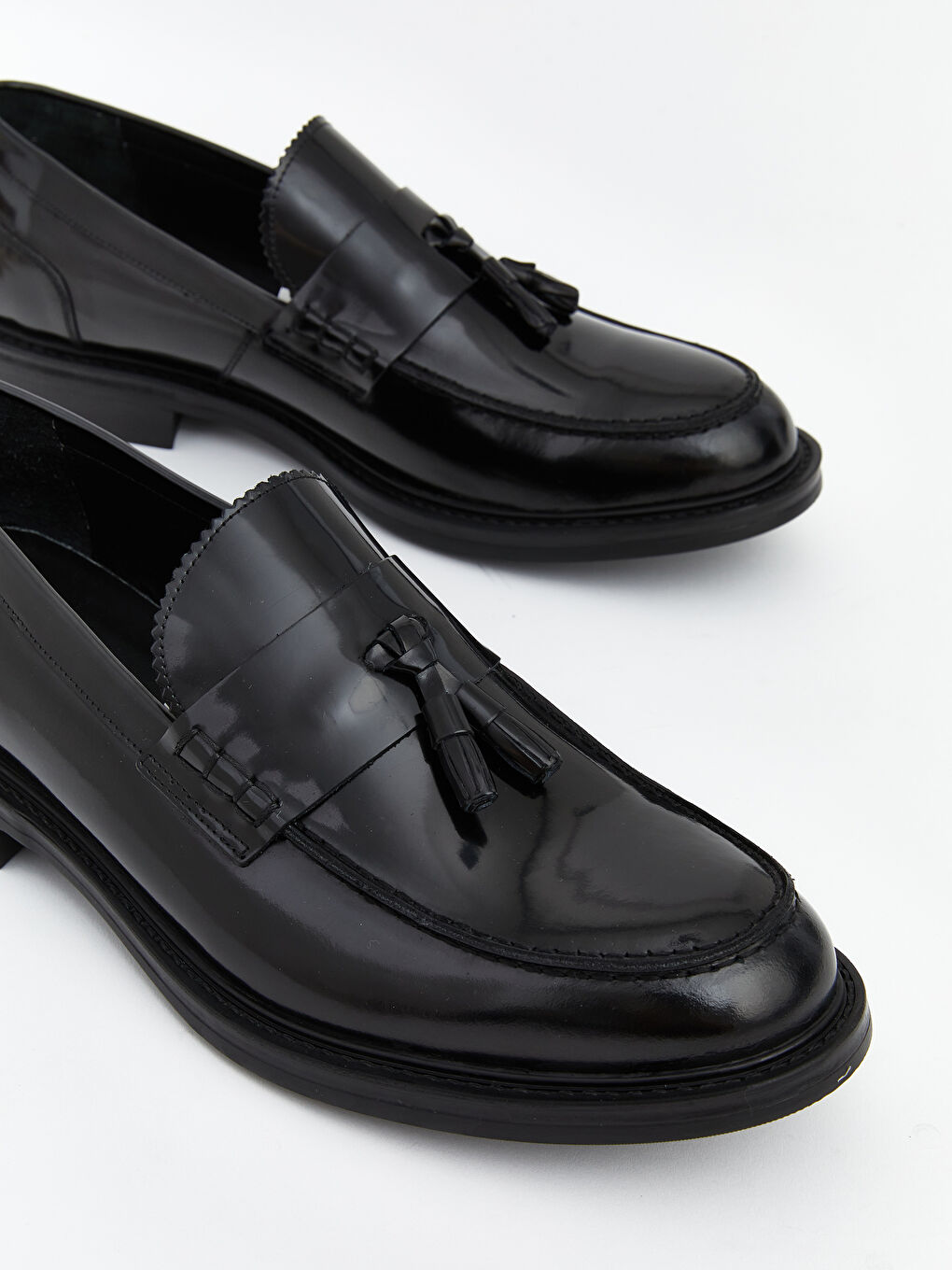 Siyah Hakiki Deri Erkek Klasik Ayakkabı-2