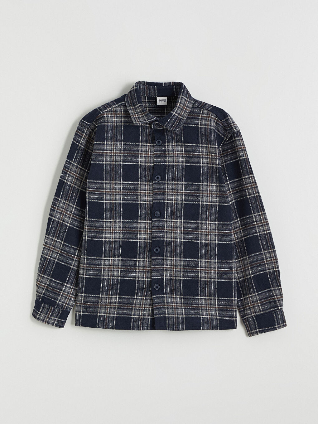 Lacivert Ekose Erkek Çocuk Gömlek Ceket