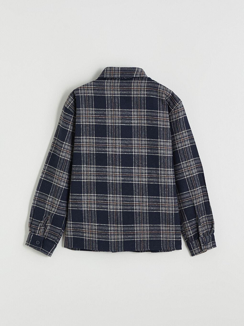 Lacivert Ekose Erkek Çocuk Gömlek Ceket-2