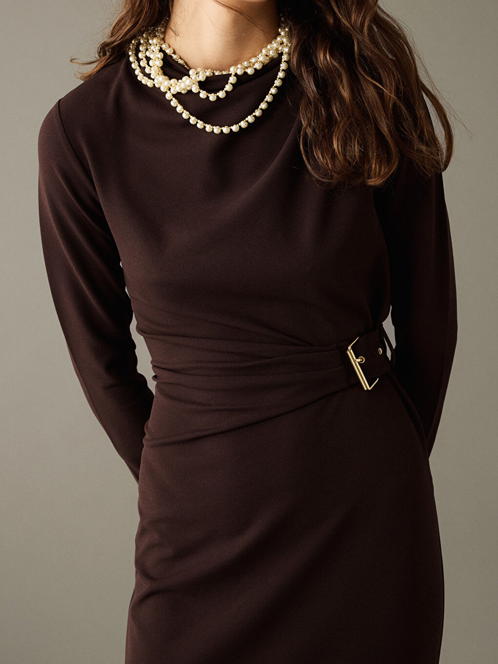 Женщины Коричневый Платье-2