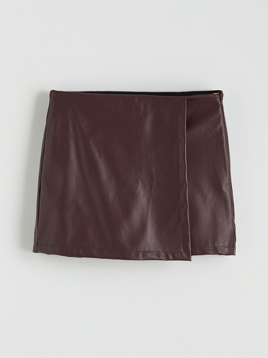 Slim Fit Women's Faux Leather Skort-8