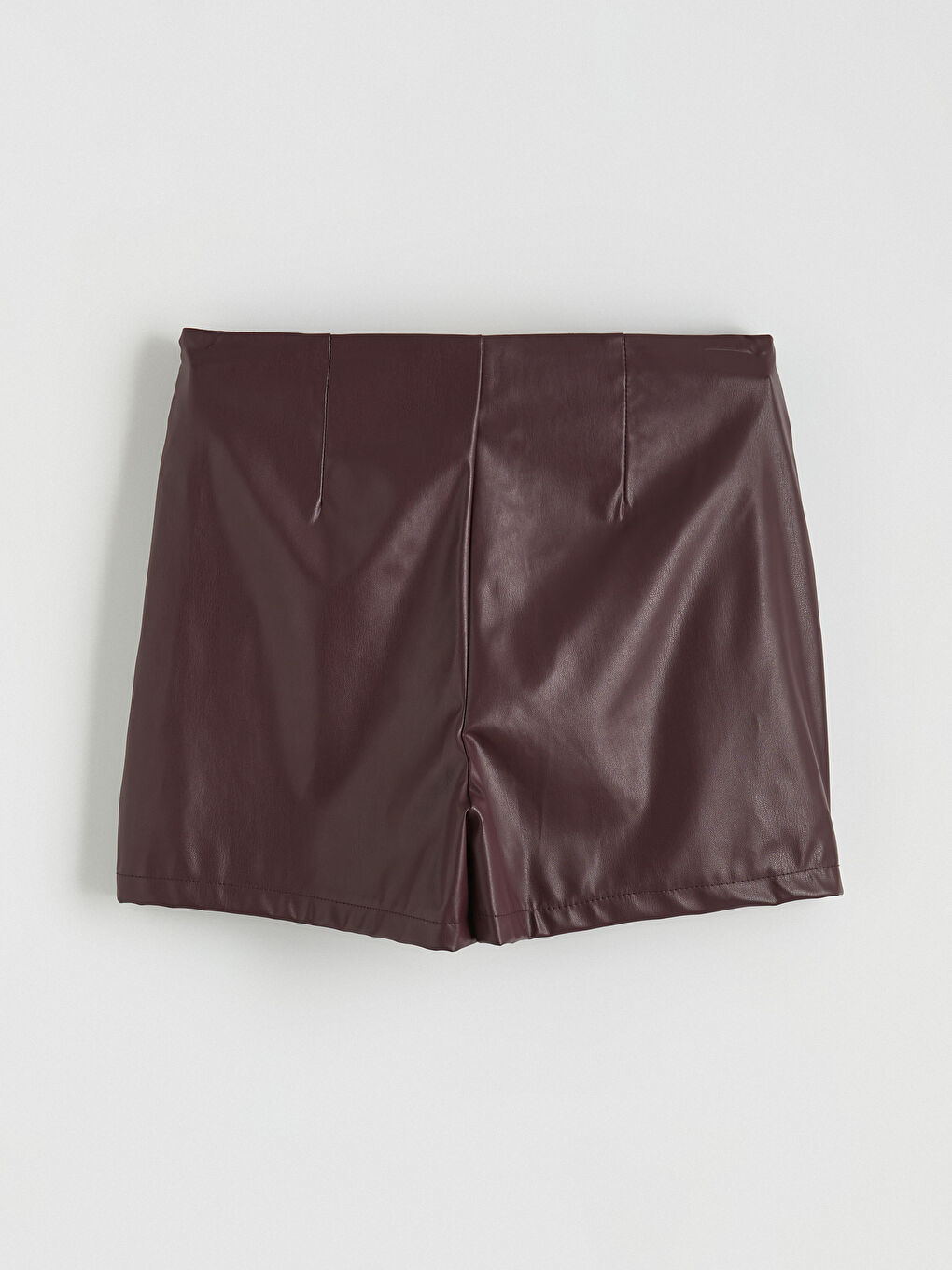 Slim Fit Women's Faux Leather Skort-10