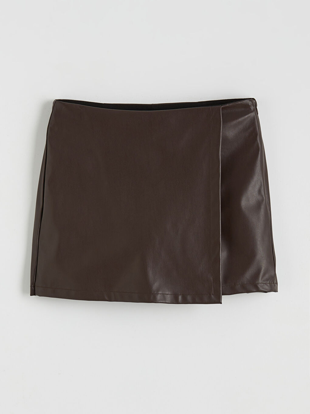 Slim Fit Women's Faux Leather Skort-9
