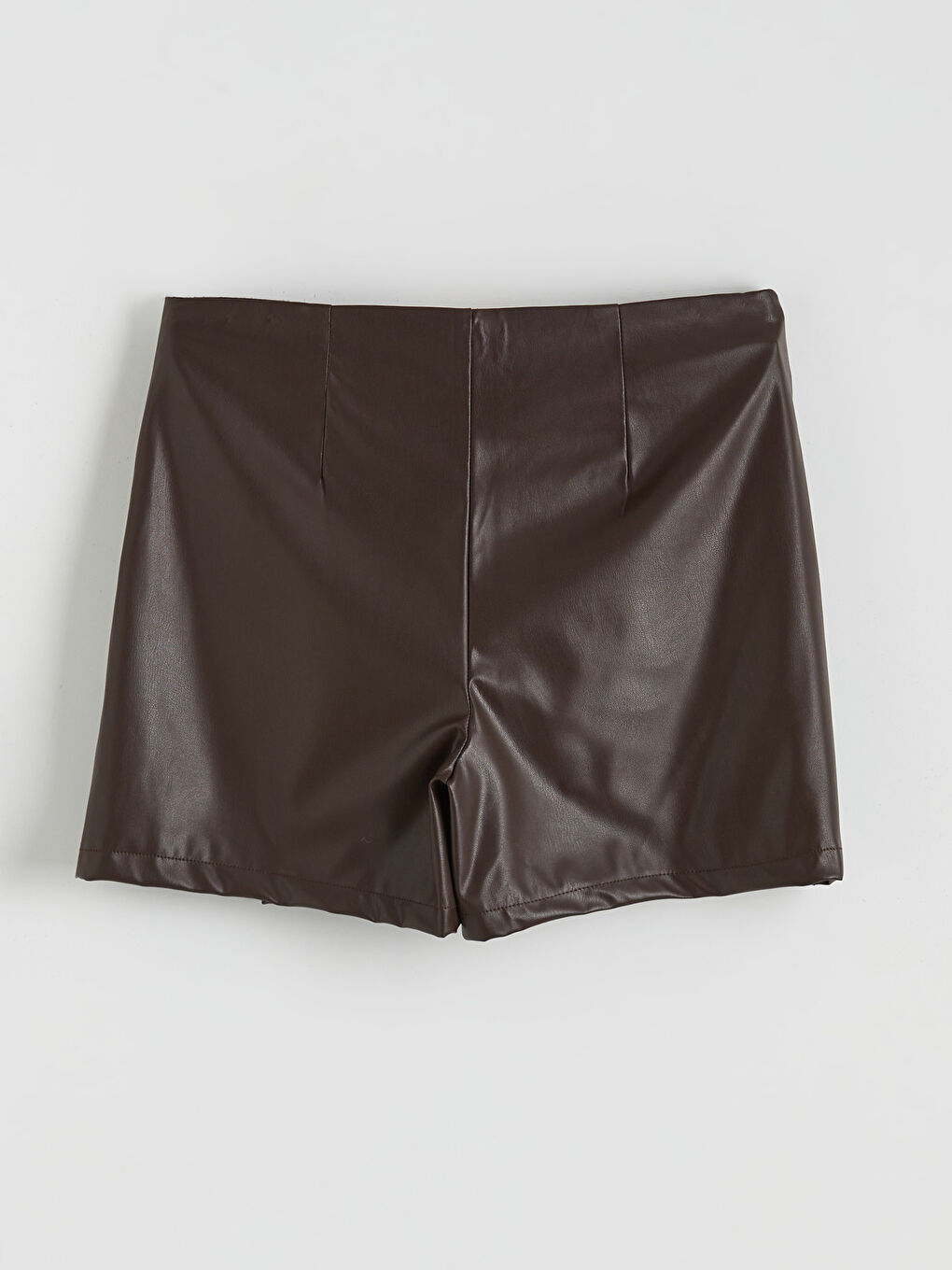 Slim Fit Women's Faux Leather Skort-10