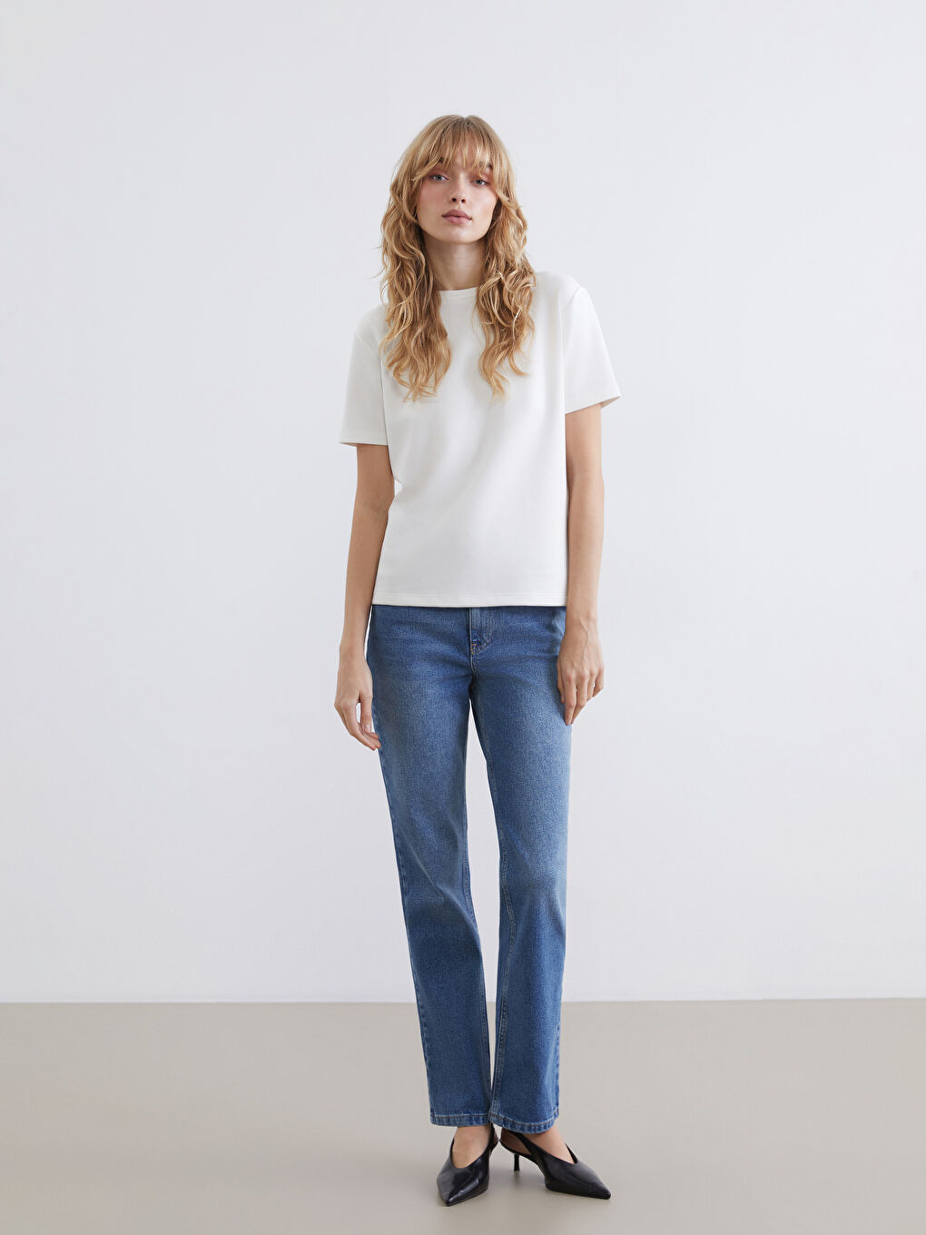 İndigo Straight Fit Kadın Jean Pantolon