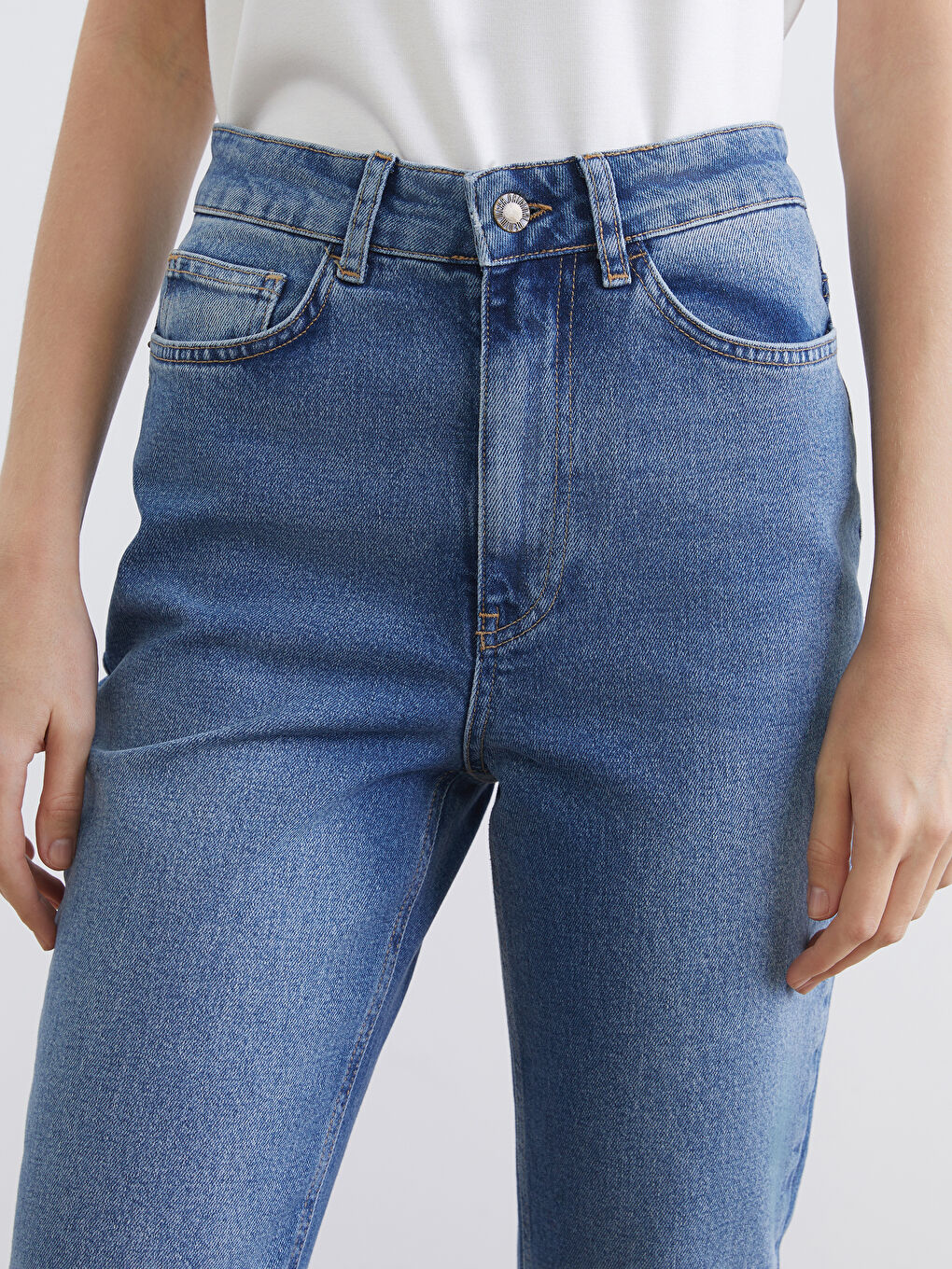 İndigo Straight Fit Kadın Jean Pantolon-2