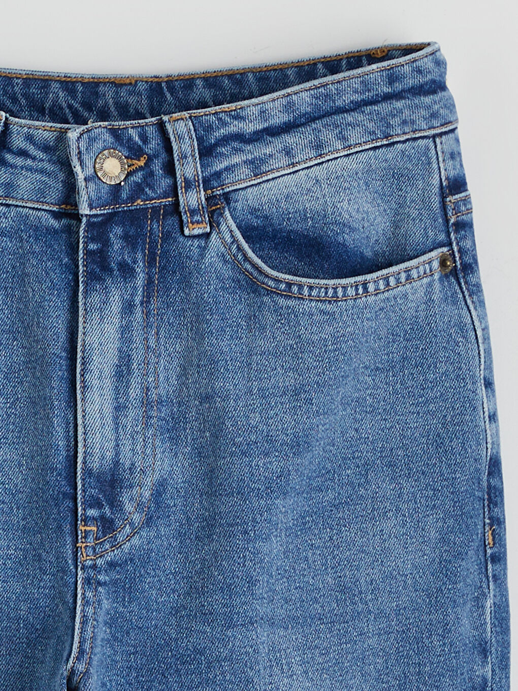 İndigo Straight Fit Kadın Jean Pantolon-5