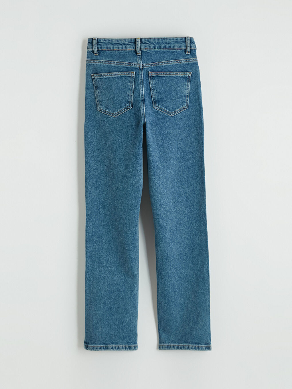 İndigo Straight Fit Kadın Jean Pantolon-8