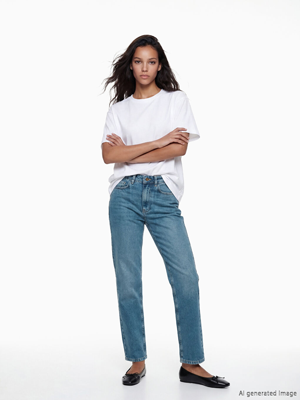 İndigo Straight Fit Kadın Jean Pantolon-1