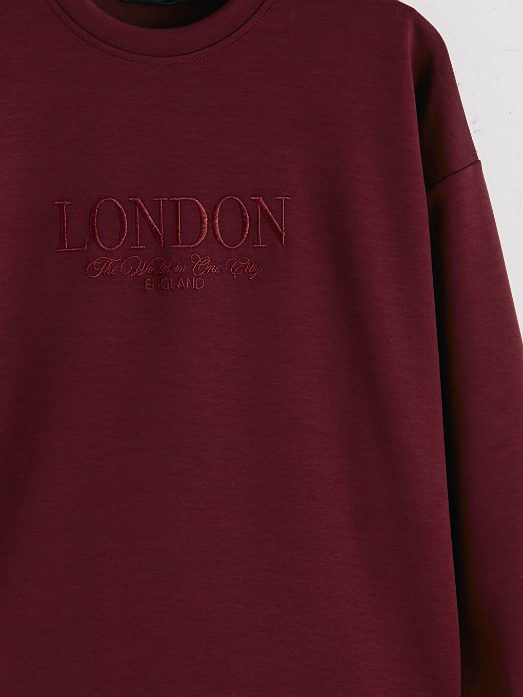 Mürdüm London Nakışlı Kadın Sweatshirt Tunik-5