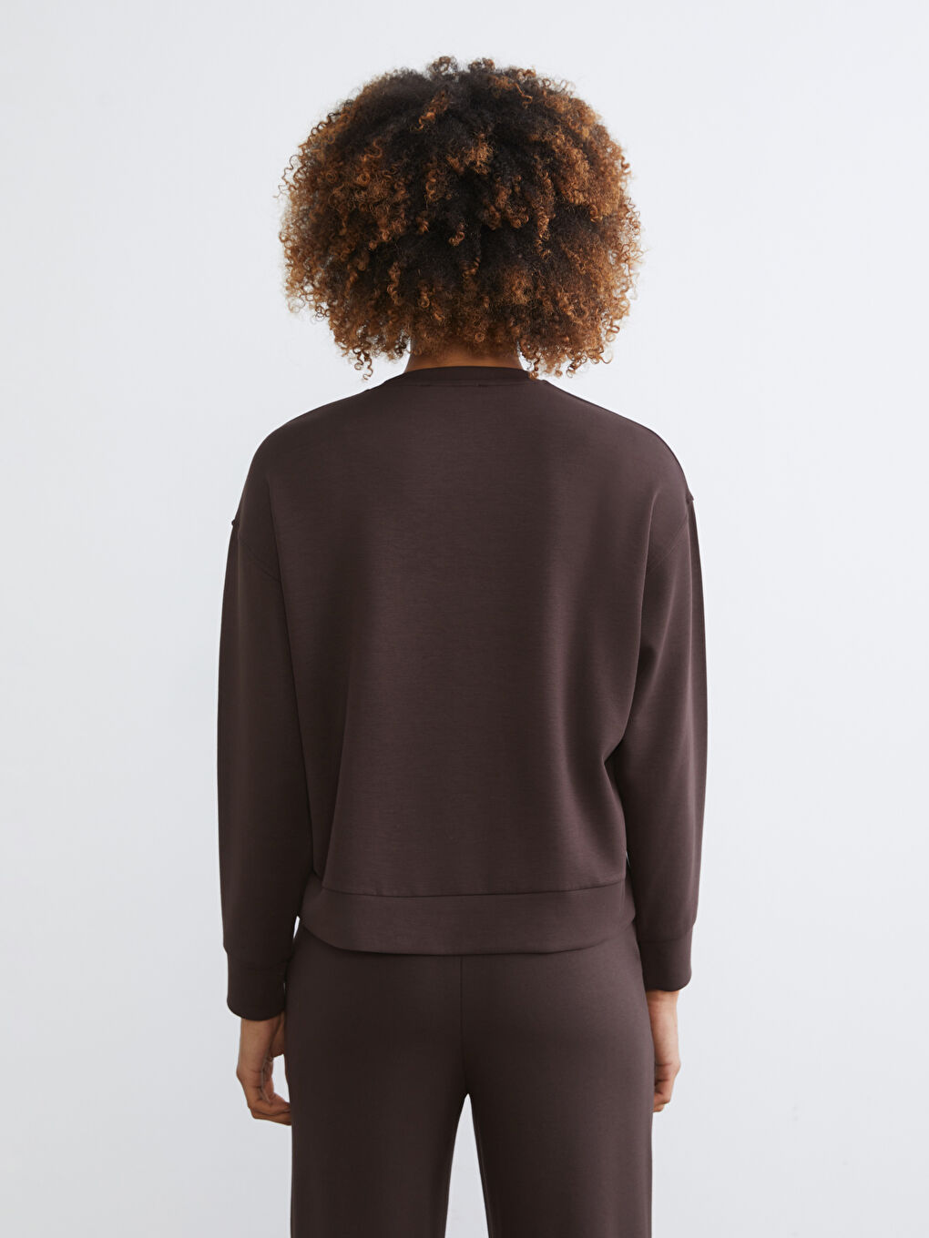 Crew Neck Printed Oversize Women's Sweatshirt-3