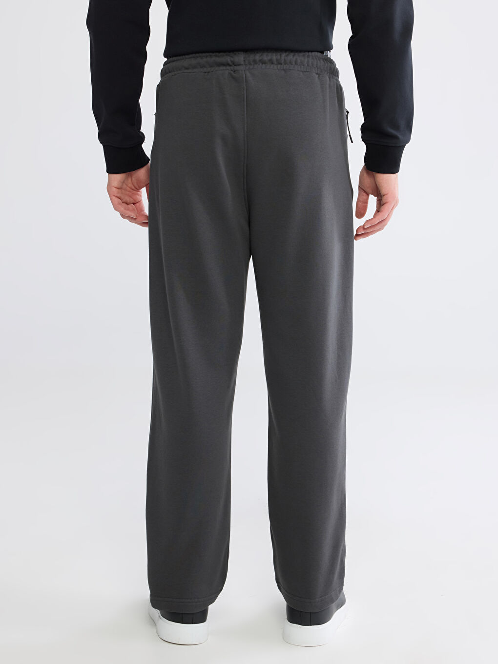 Antrasit Rahat Kalıp Erkek Eşofman Altı-3