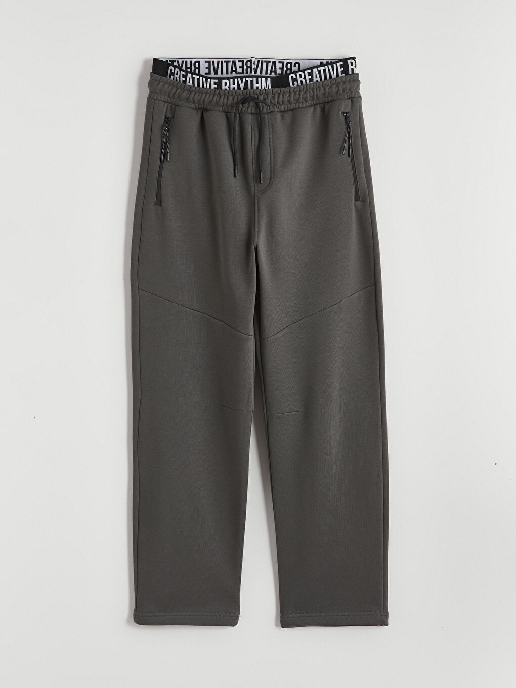 Antrasit Rahat Kalıp Erkek Eşofman Altı-4