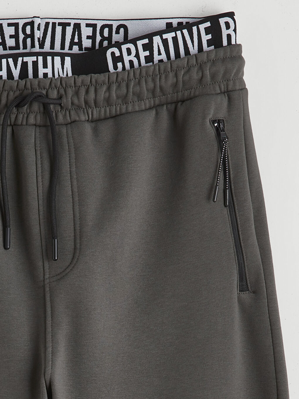 Antrasit Rahat Kalıp Erkek Eşofman Altı-5