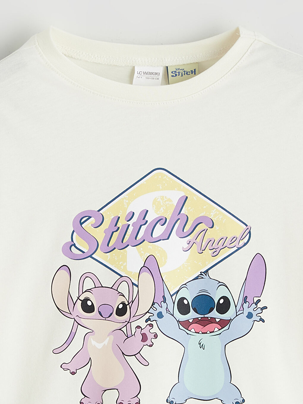 Pidžama komplet sa okruglim izrezom, štepom i štampom anđela za dečji-2