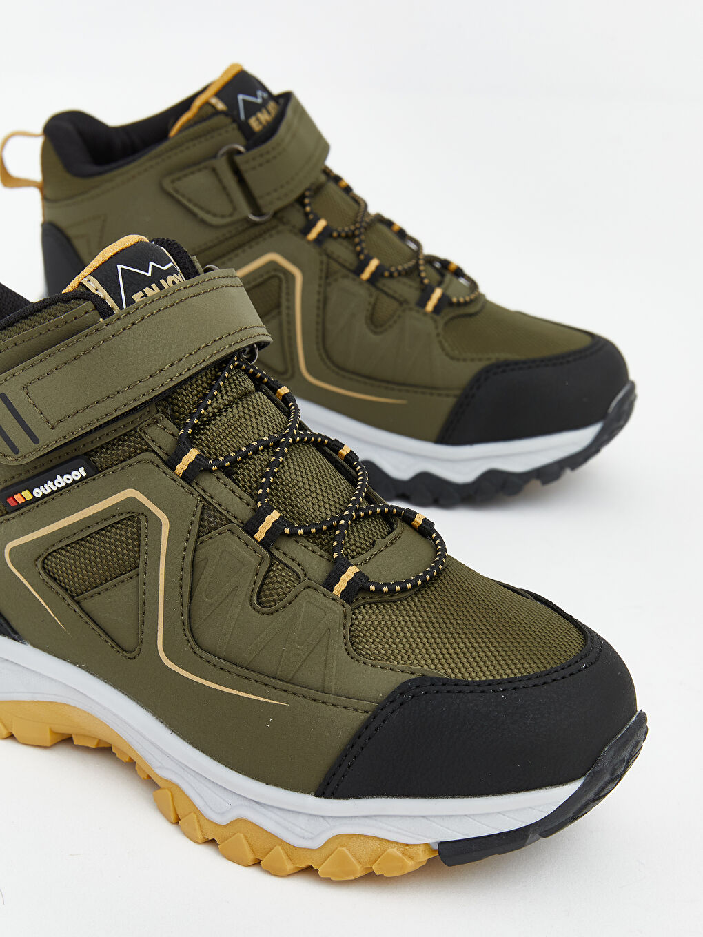 Haki Bağcık ve Cırt Cırtlı Erkek Çocuk Trekking Bot-2