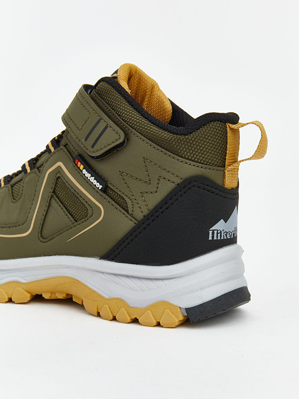 Haki Bağcık ve Cırt Cırtlı Erkek Çocuk Trekking Bot-5