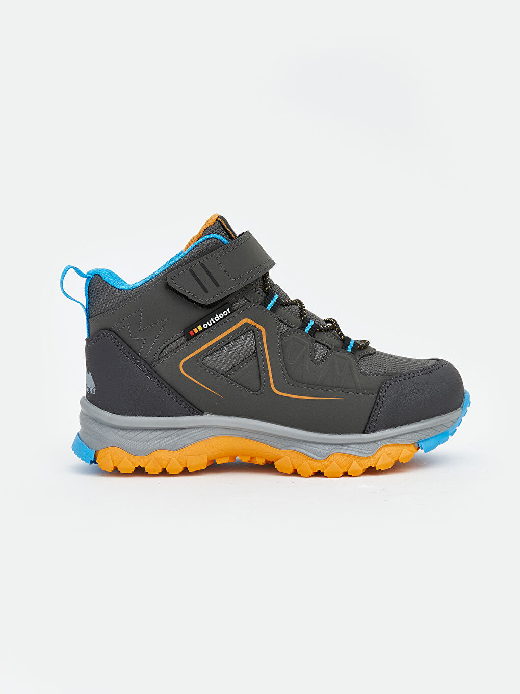 Antrasit Bağcık ve Cırt Cırtlı Erkek Çocuk Trekking Bot-1