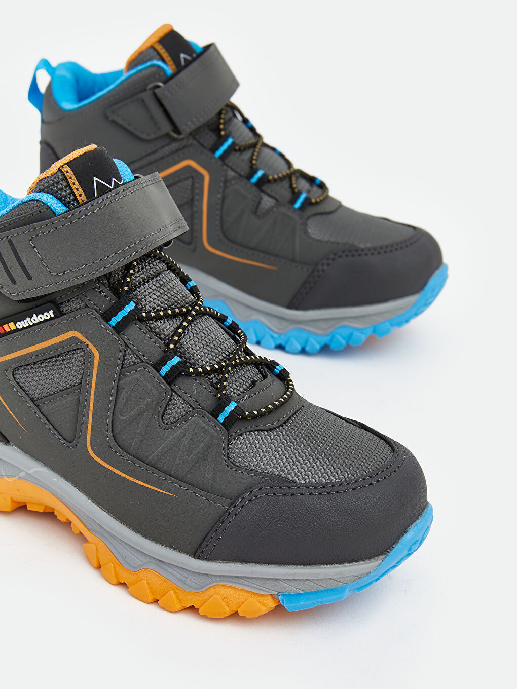 Antrasit Bağcık ve Cırt Cırtlı Erkek Çocuk Trekking Bot-2