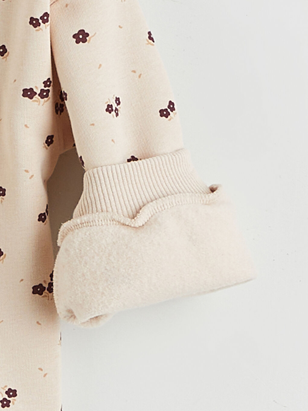 Bisiklet Yaka Ayı Teddy Nakışlı Kız Çocuk Sweatshirt-1