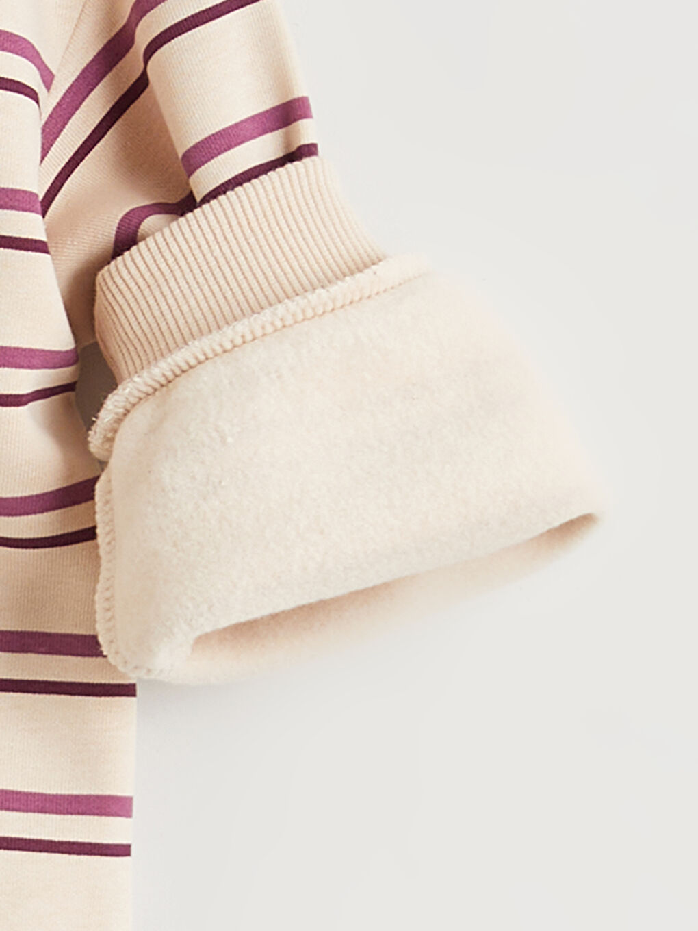 Bisiklet Yaka Çizgili Kız Çocuk Sweatshirt-2