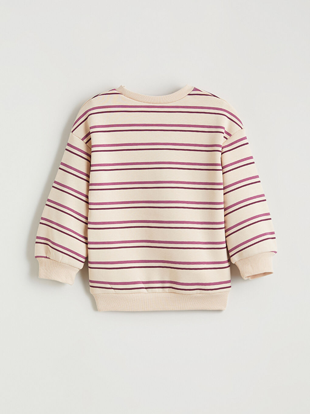 Bisiklet Yaka Çizgili Kız Çocuk Sweatshirt-3