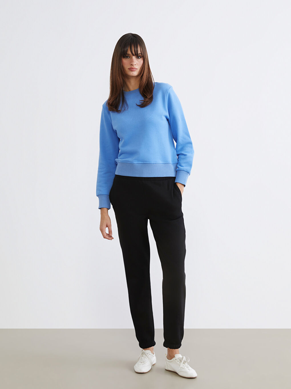 Mavi Bisiklet Yaka Kadın Sweatshirt-1