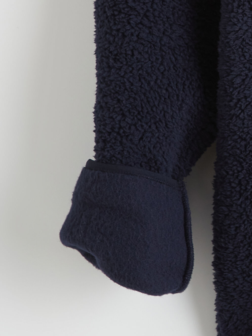 Lacivert Dik Yaka Pelüş Erkek Sweatshirt		
-1