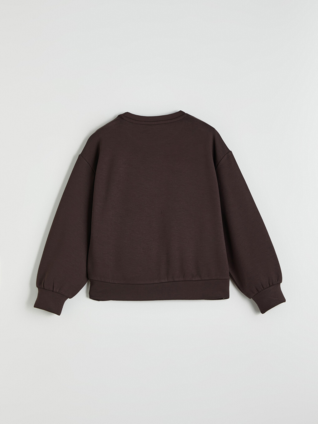 Kahverengi New York Baskılı Kız Çocuk Soft Touch Sweatshirt-1