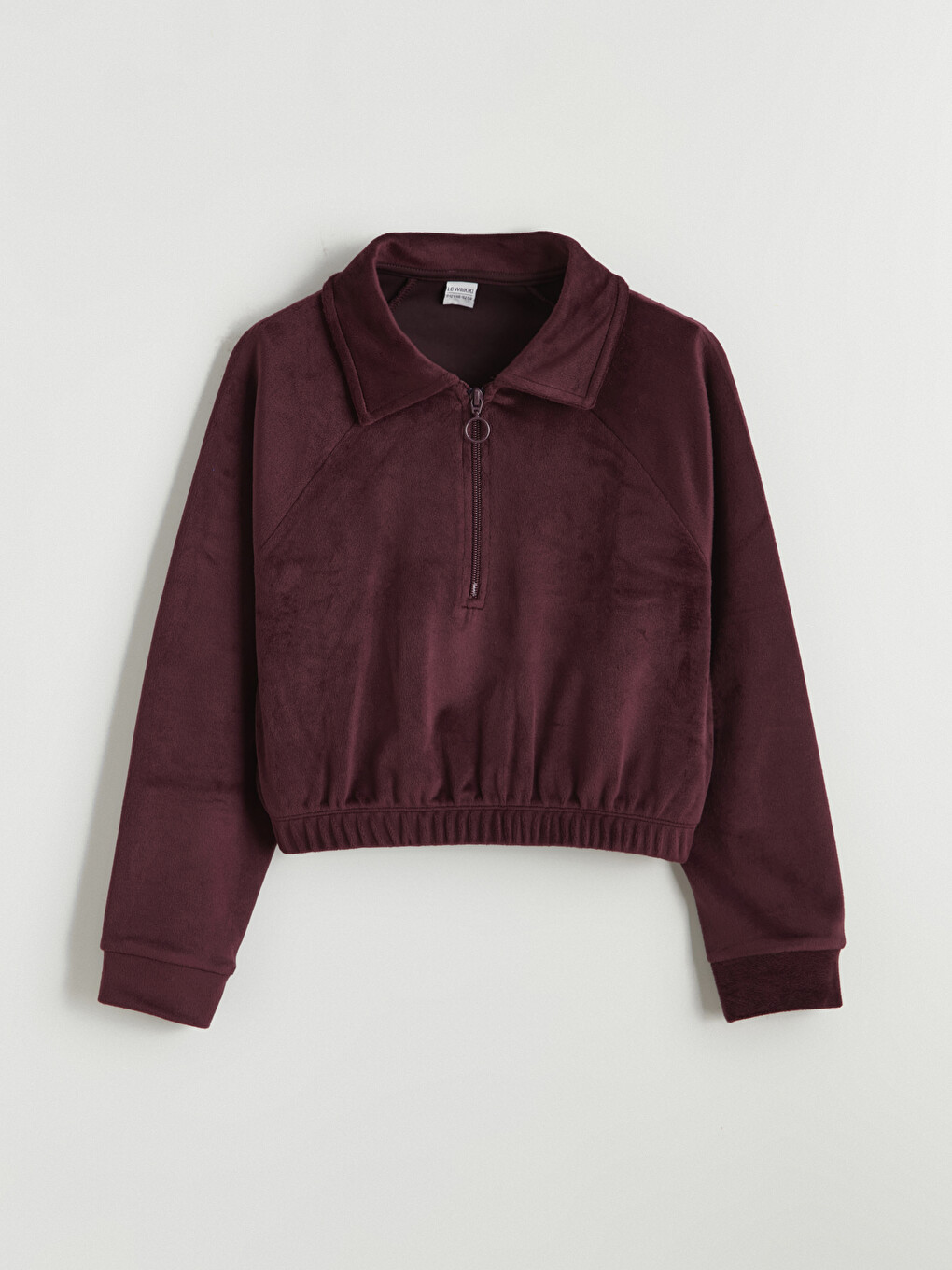 Mürdüm Gömlek Yaka Kız Çocuk Sweatshirt