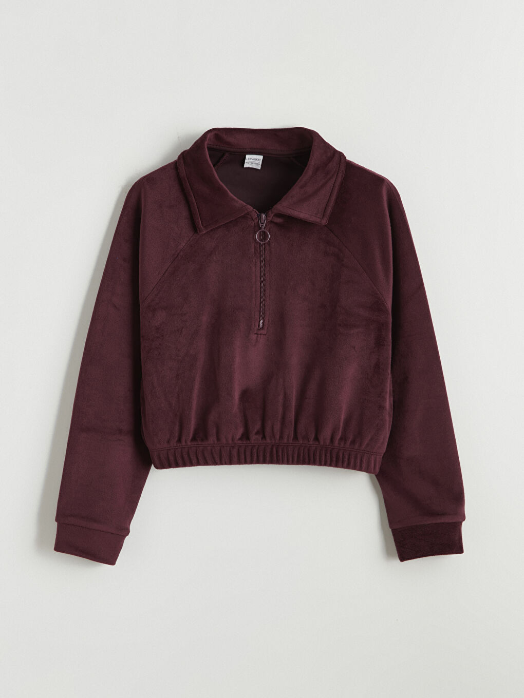 Mürdüm Polo Yaka Kız Çocuk Sweatshirt ve Eşofman Alt-1