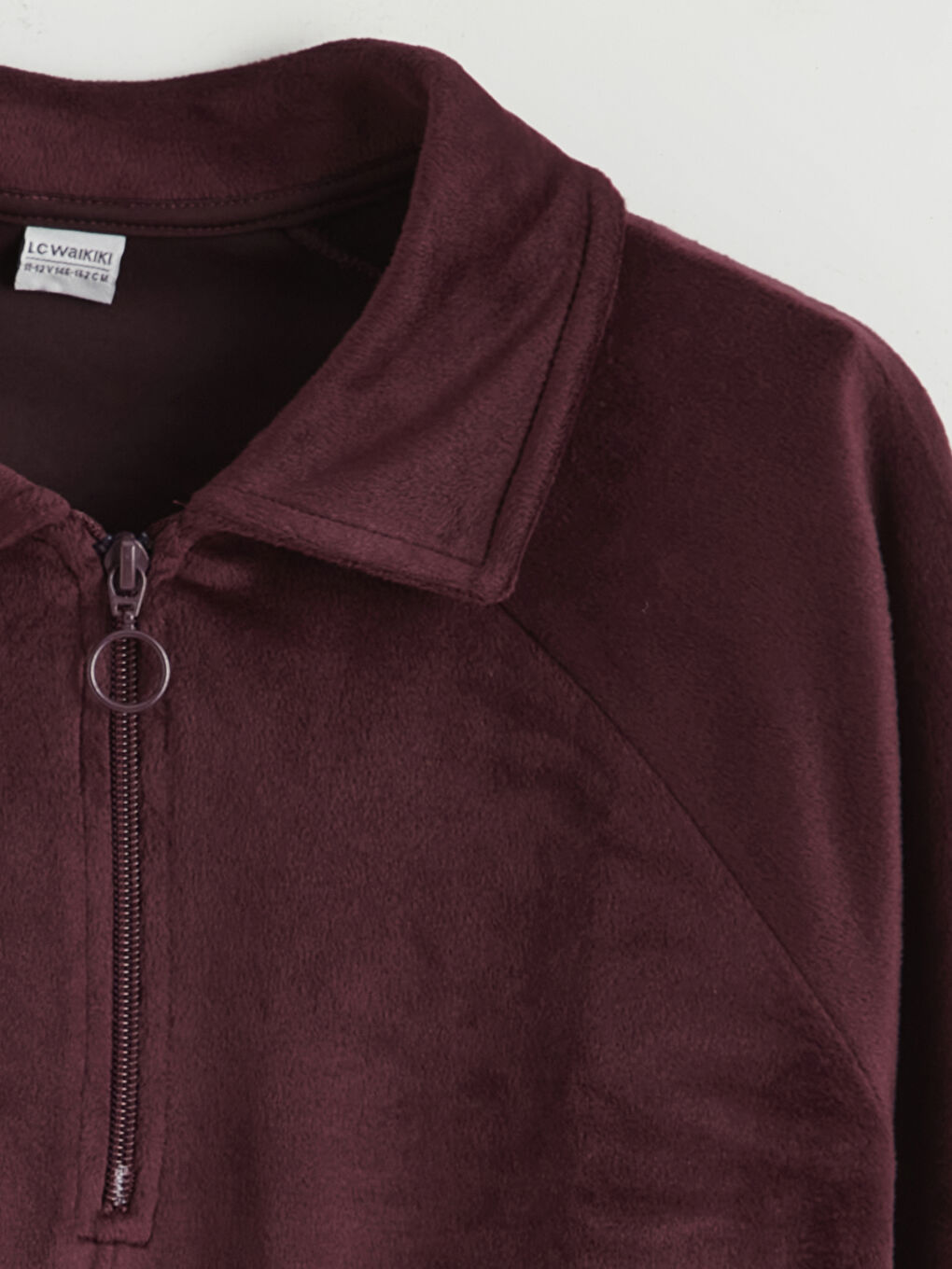 Mürdüm Polo Yaka Kız Çocuk Sweatshirt ve Eşofman Alt-2