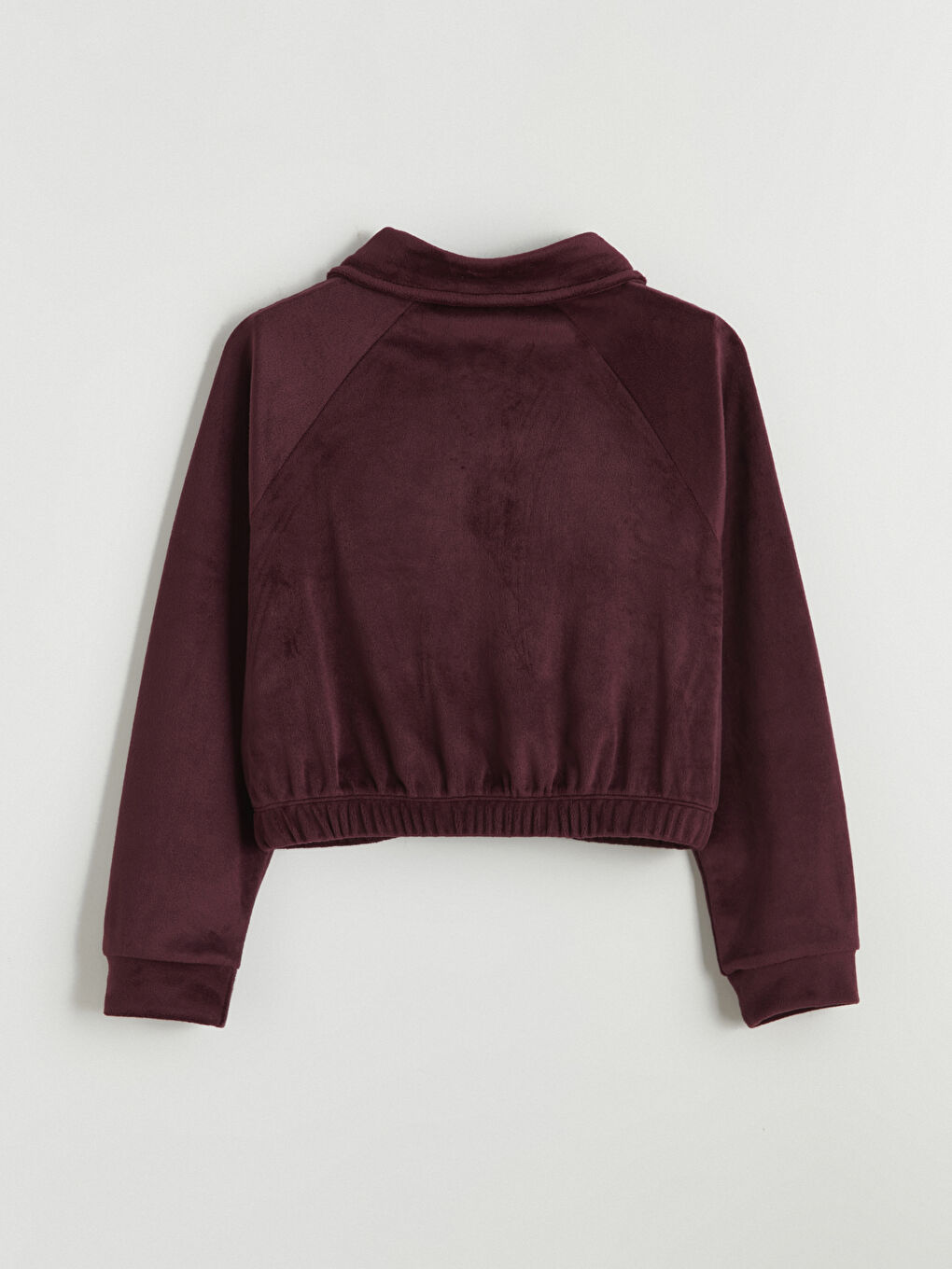 Mürdüm Polo Yaka Kız Çocuk Sweatshirt ve Eşofman Alt-3