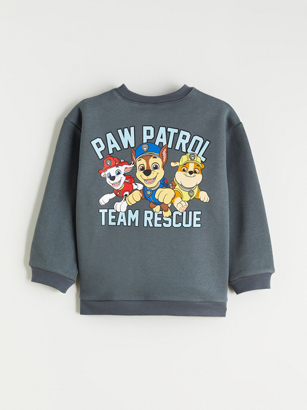 Gri Paw Patrol Baskılı Erkek Çocuk Kalın Sweatshirt-1