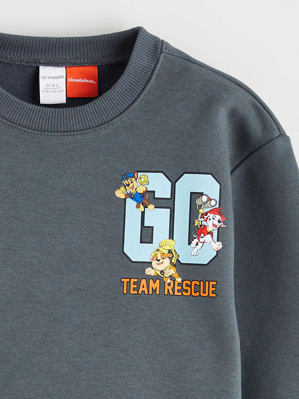 Gri Paw Patrol Baskılı Erkek Çocuk Kalın Sweatshirt-2