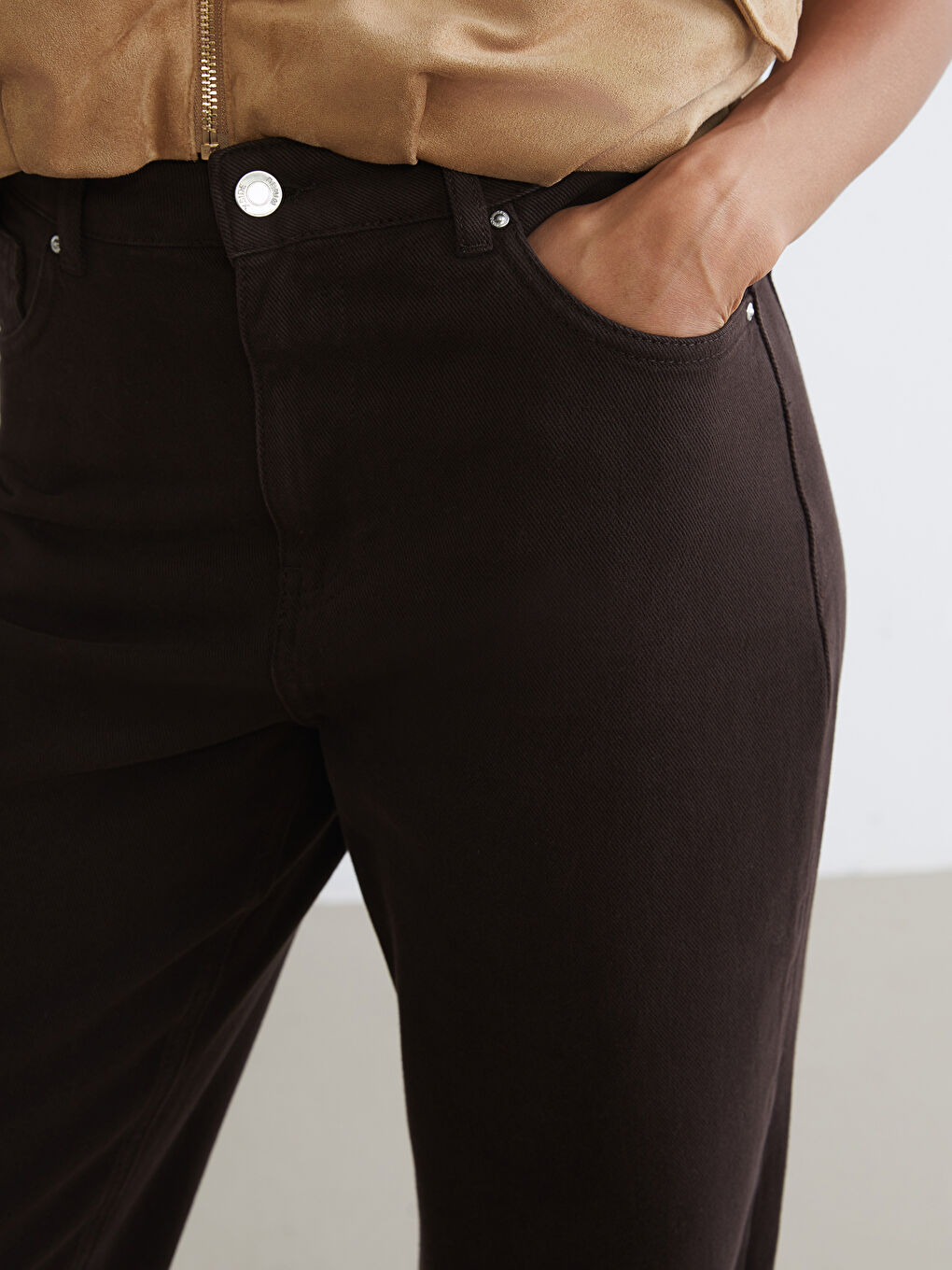 Jeans für Damen mit weitem Bein-2