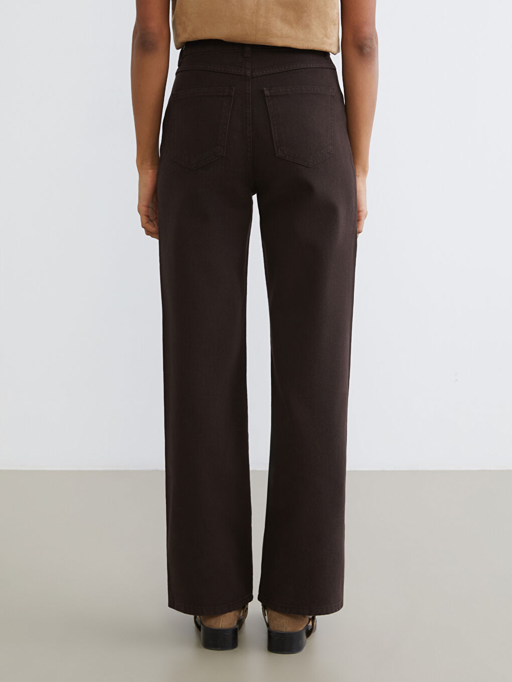 Jeans für Damen mit weitem Bein-3