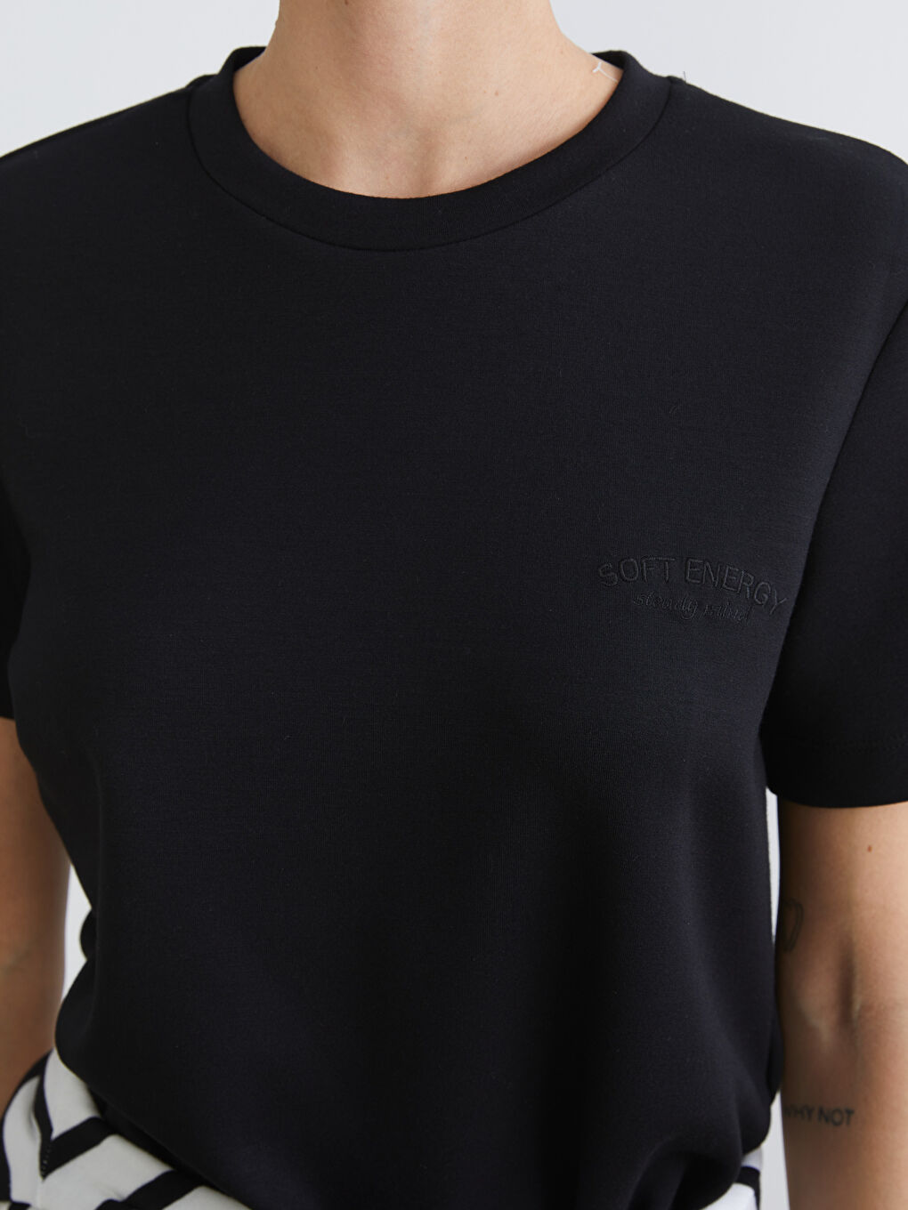 Embroidered Modal Blend Women's Sports T-Shirt-2