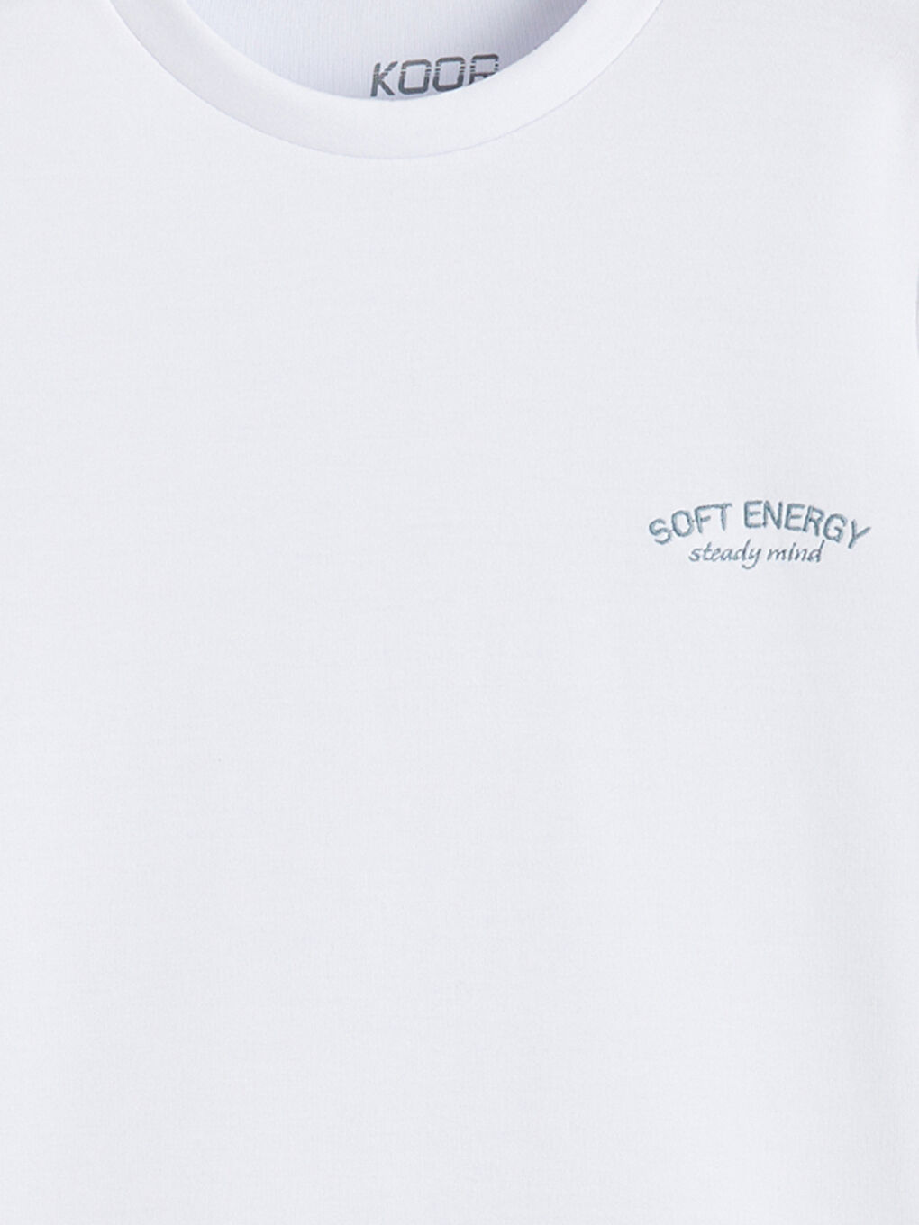 Beyaz Nakışlı Modal Karışımlı Kadın Spor Tişört-5