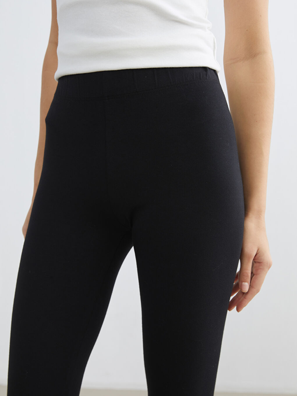 Siyah Yüksek Bel Kadın Tayt-2