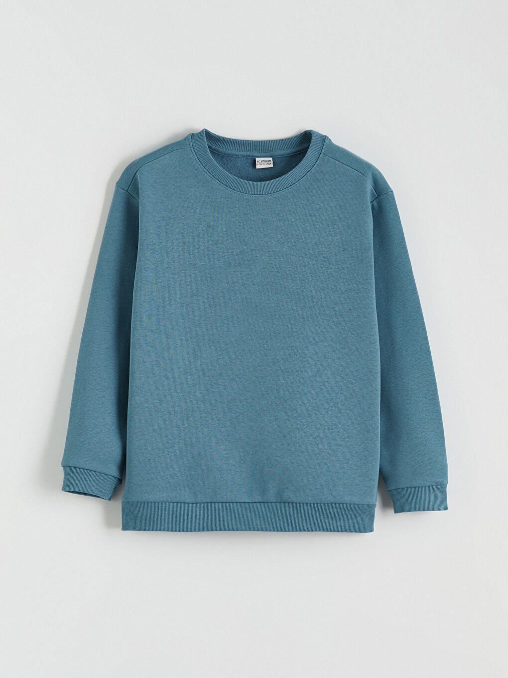 İndigo Bisiklet Yaka Erkek Çocuk Kalın Sweatshirt