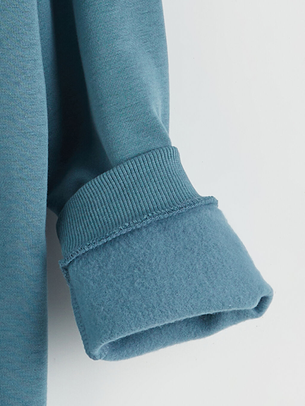 İndigo Bisiklet Yaka Erkek Çocuk Kalın Sweatshirt-1