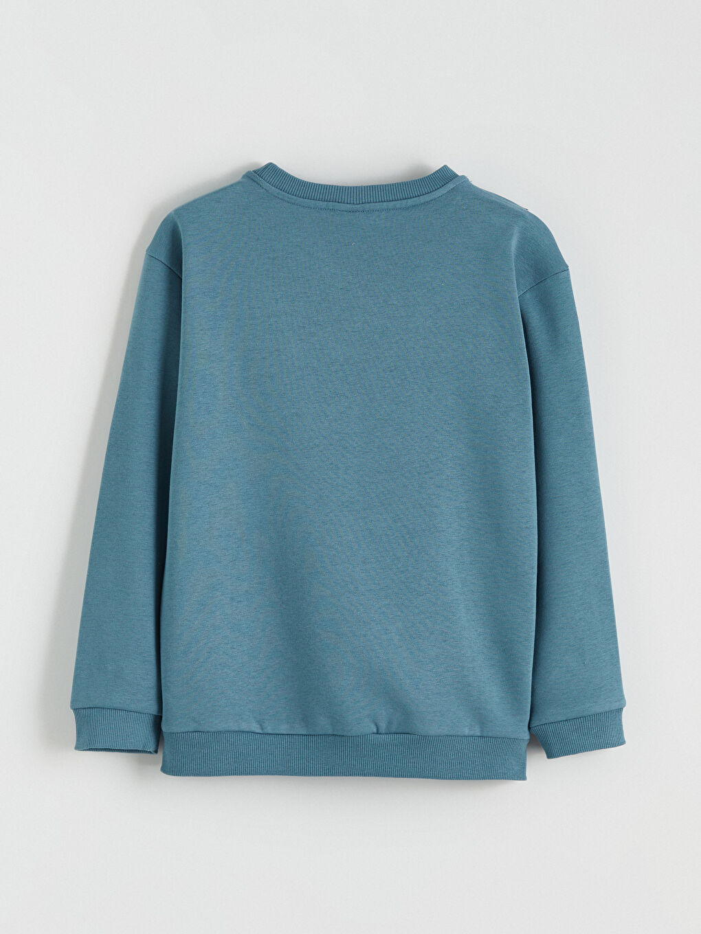 İndigo Bisiklet Yaka Erkek Çocuk Kalın Sweatshirt-3