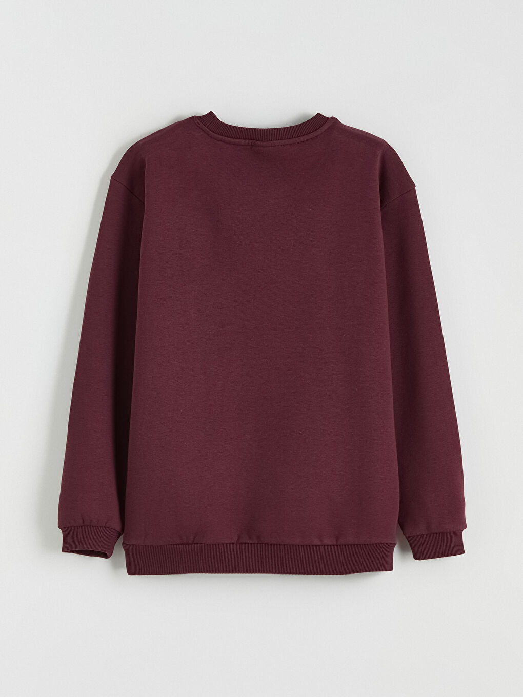 Mürdüm Bisiklet Yaka Erkek Çocuk Kalın Sweatshirt-3