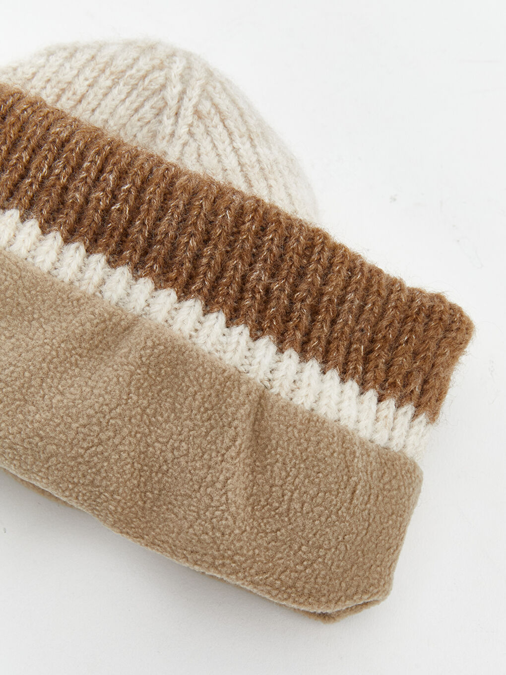 قبعة تريكو بلوك ديال الألوان أولاد بيبي-2