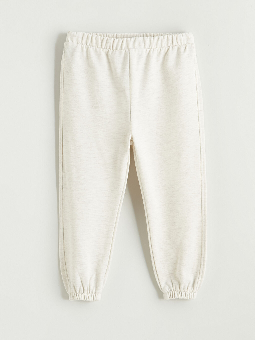 Bej Beli Lastik Basic Erkek Bebek Jogger Eşofman Alt